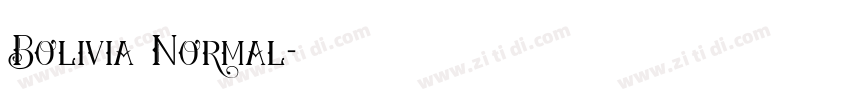 Bolivia Normal字体转换 Bolivia Normal字体转换